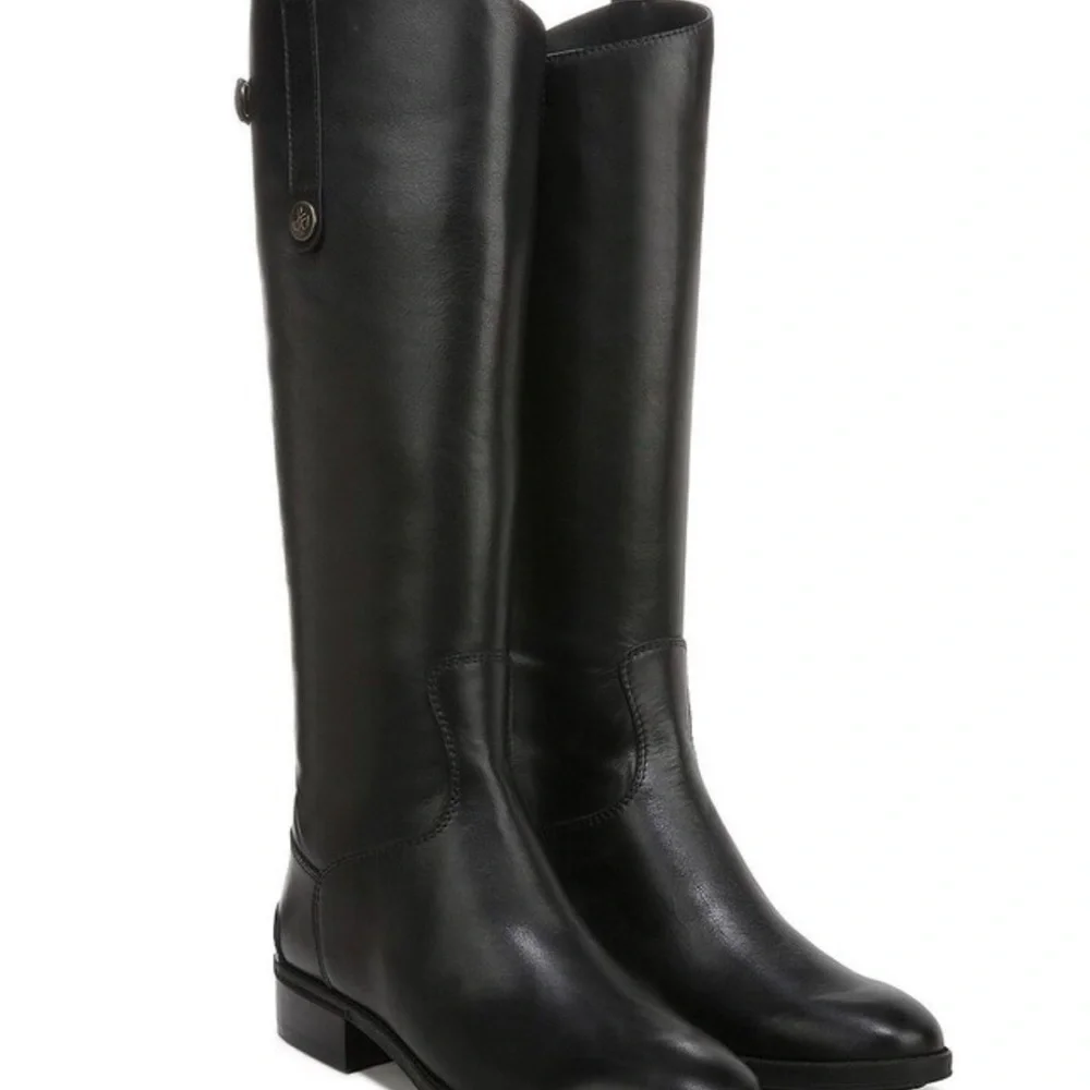 Sam Edelman Penny Tall Black Over-the-Knee Leather Boots